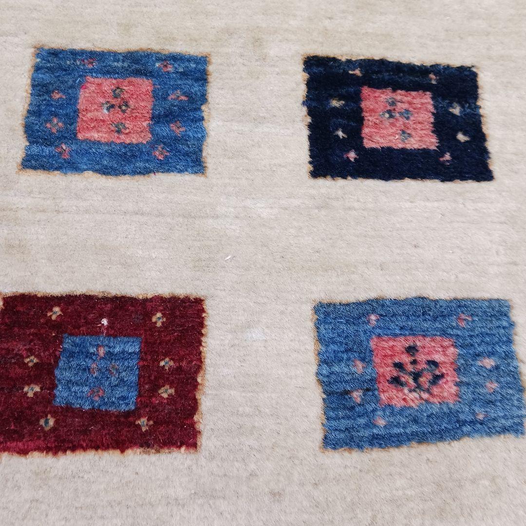 Y2953 ゾランヴァリギャッベ ウール100% 手織 ラグ 大判