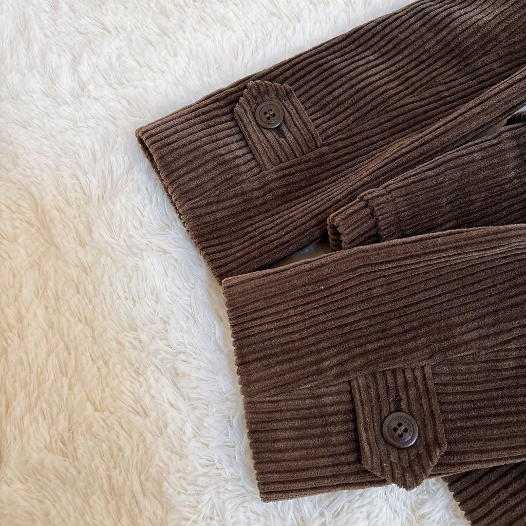 希少☆バーバリーブルーレーベル コーデュロイ ダッフルコート ボア襟