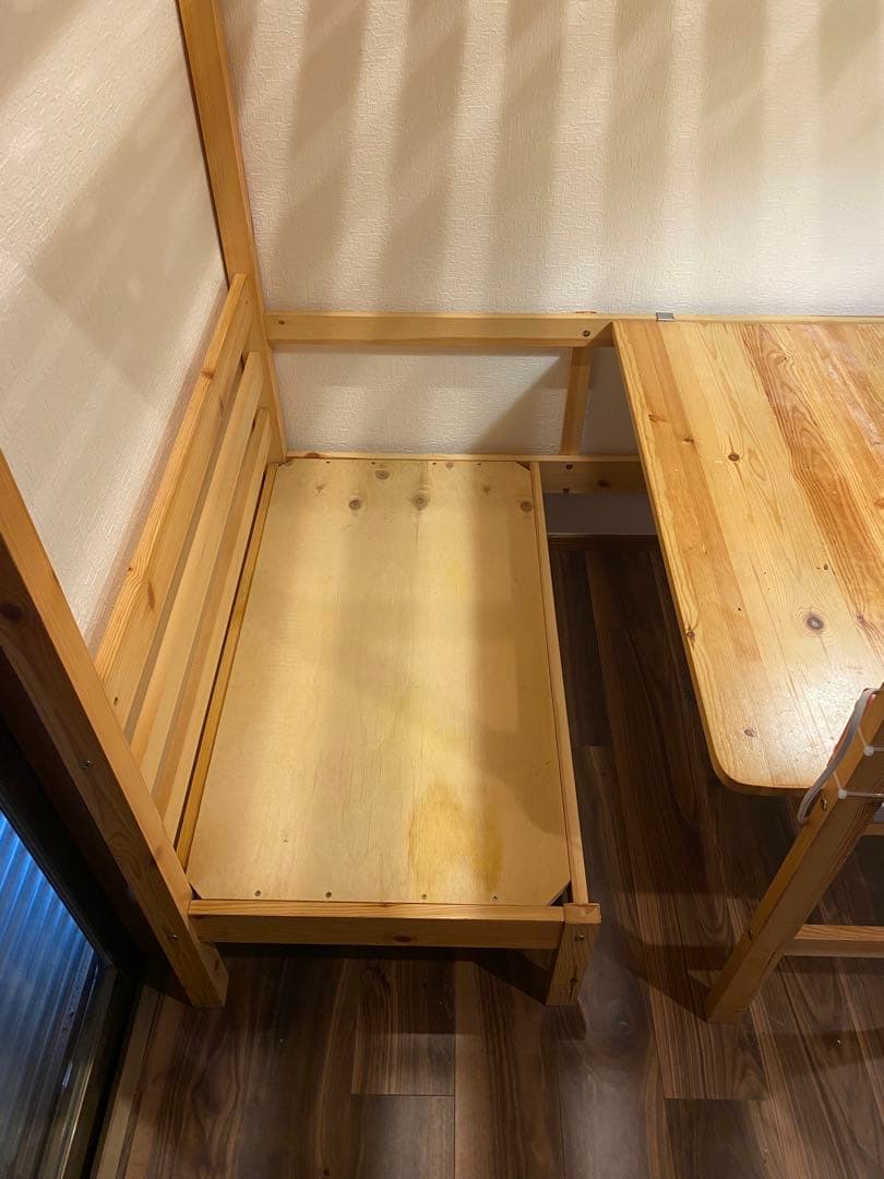 【引き取り限定】埼玉県　多目的ロフトベッド　木製シングル