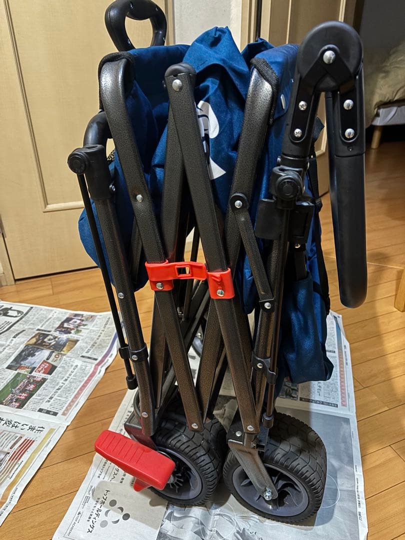 TMZ折りたたみキャリーカート ネイビー