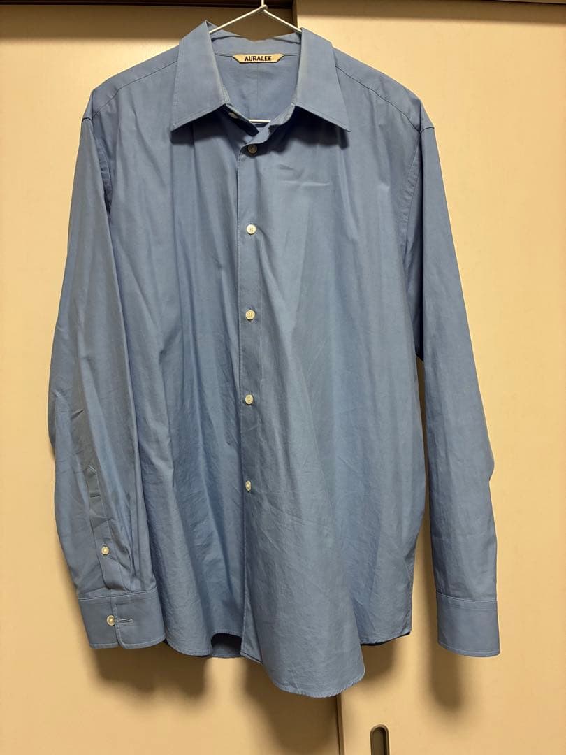 AURALEE WASHED FINX TWILL 23AWシャツ サイズ4