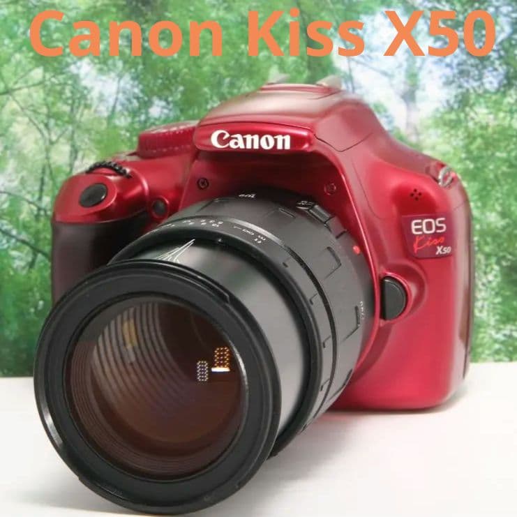 ❤スマホに動画と写真転送OK☆人気の赤☆美品♪Canon Kiss X50❤