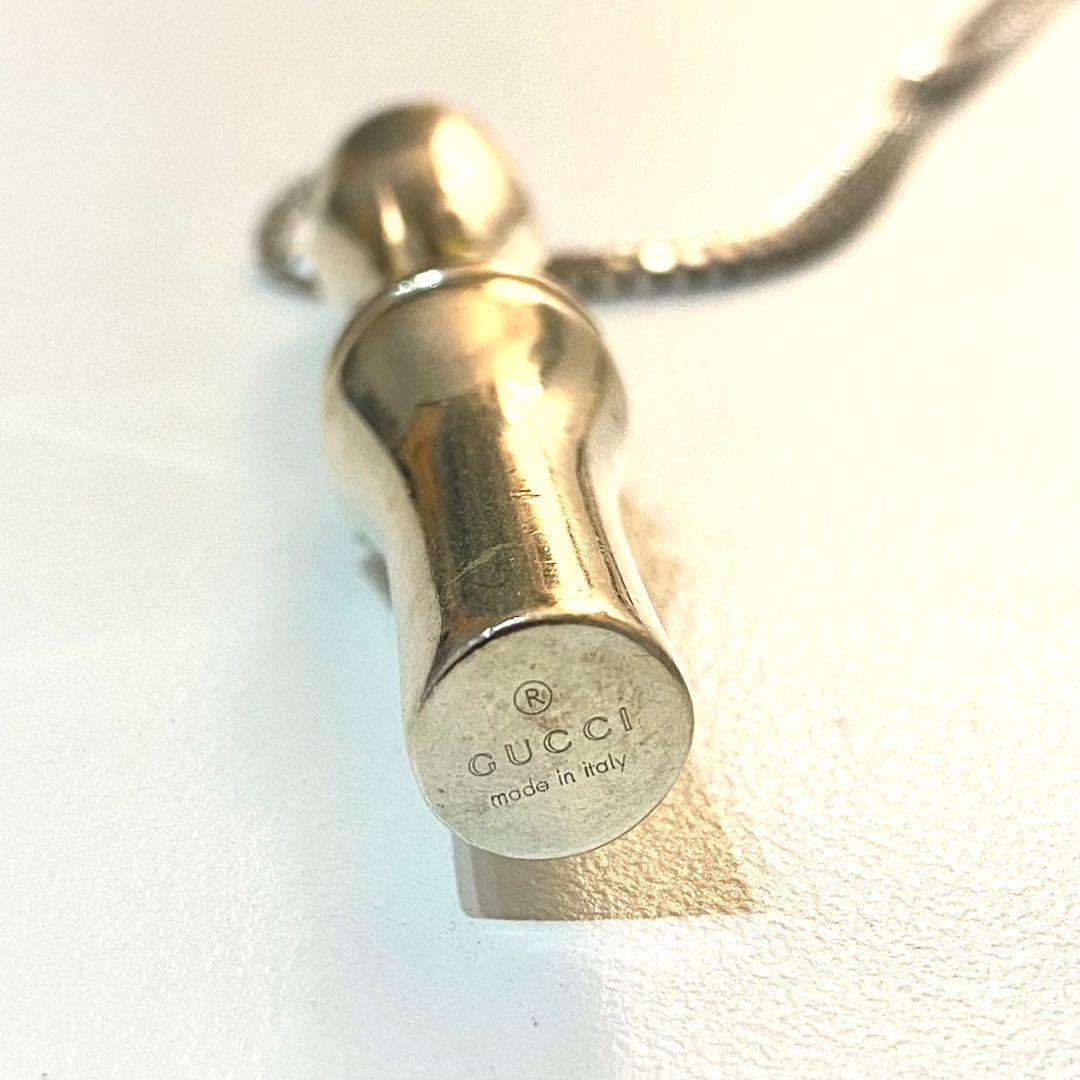 アクセサリー GUCCI Bamboo Charm Silver Necklace