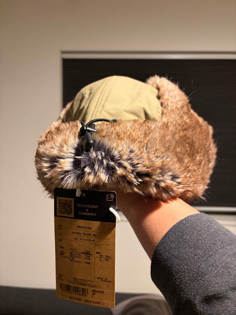 THE NORTH FACE ボンバーキャップ クラシックカーキ　Lサイズ