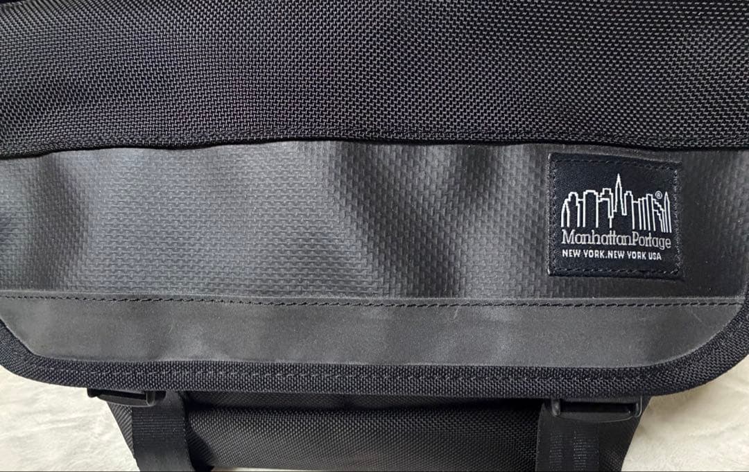 【マンハッタンポーテージ ブラックレーベル】コーデュラ メッセンジャーバッグ 黒