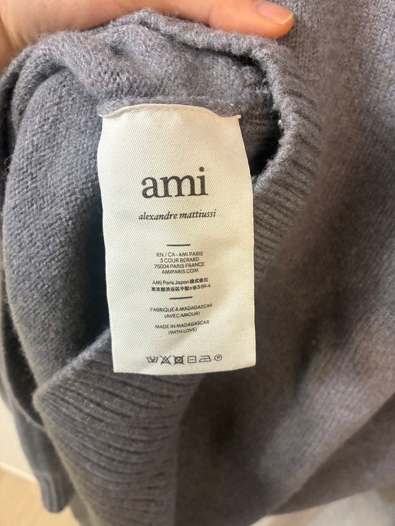 美品 AMI PARISウール ニット タートルネック L アミパリス