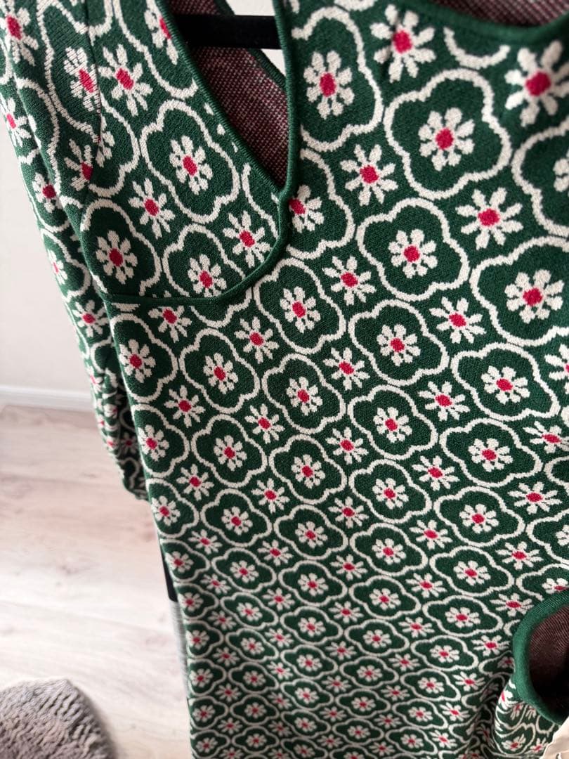 【AMBERGLEAM】Art Knit Dress / Geometry