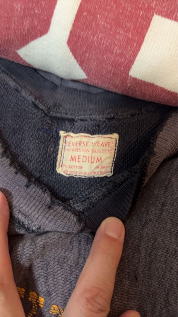 C*5様 チャンピオン　リバースウィーブ タタキタグ　たたきタグ　叩き　単タグ