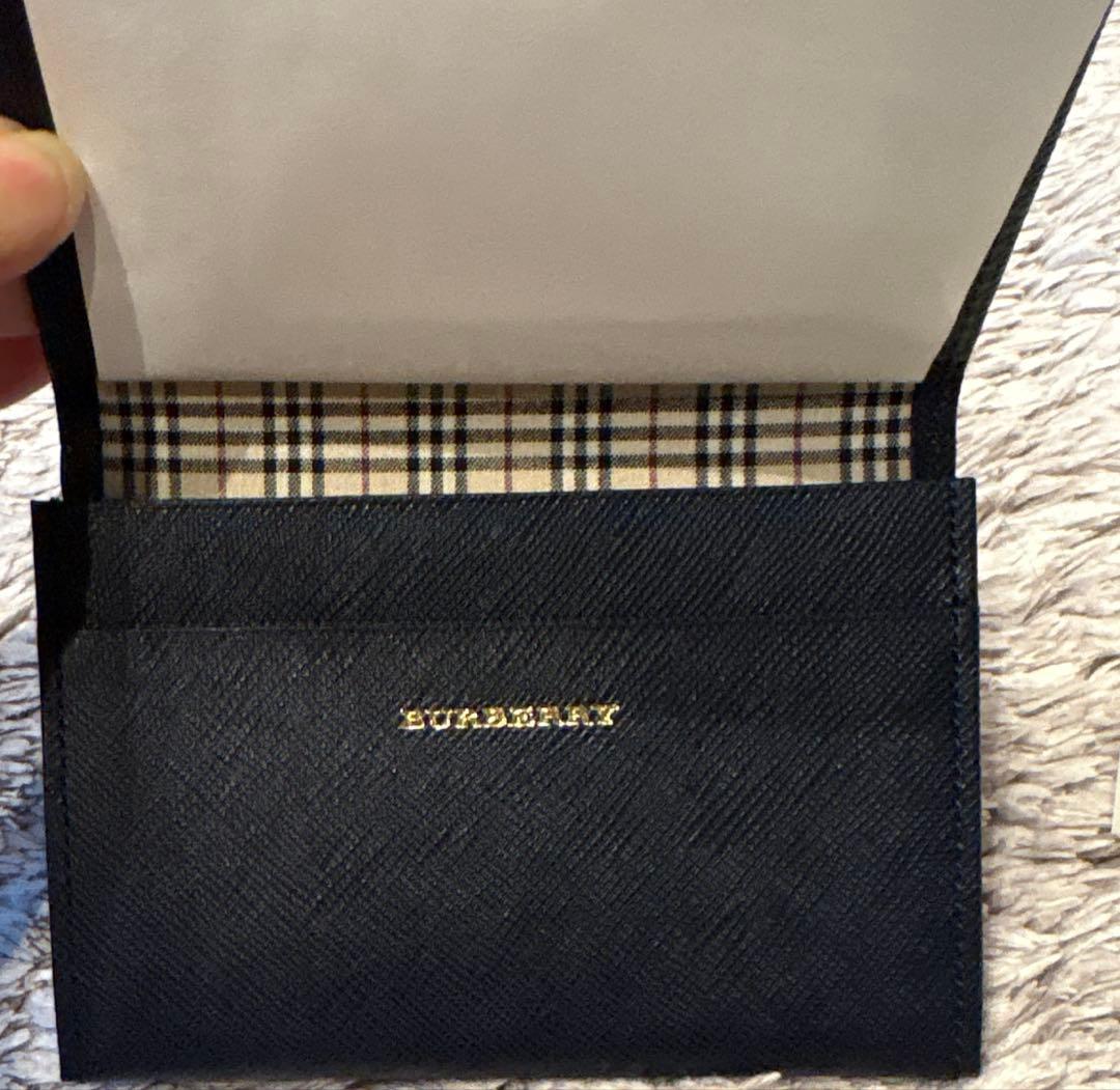 BURBERRY ブラックレザー 名刺入れ 新品未使用