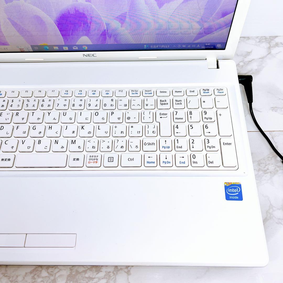 美品❤️ 【初心者・即使用可】NEC 白色 手軽にスタート♪設定済み 中古パソコン