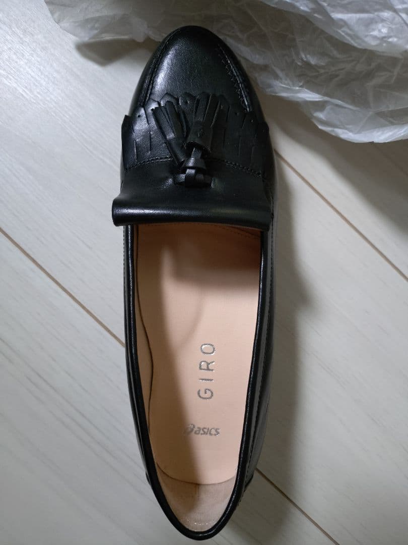 ASICS GIRO 本革キルト付 タッセルローファー 24cm 極美品