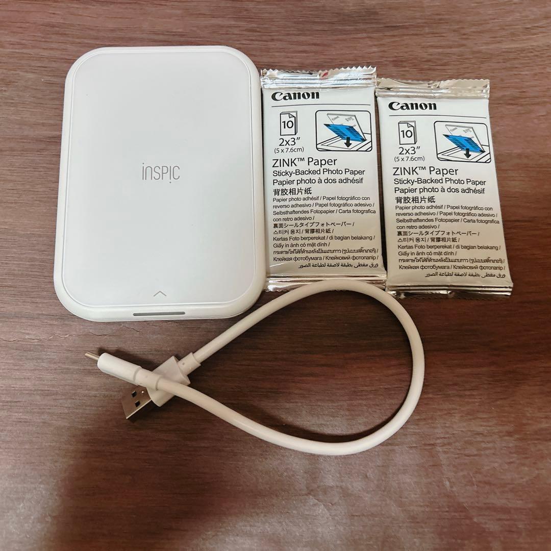 Canon iNSPiC 用紙・充電ケーブル付