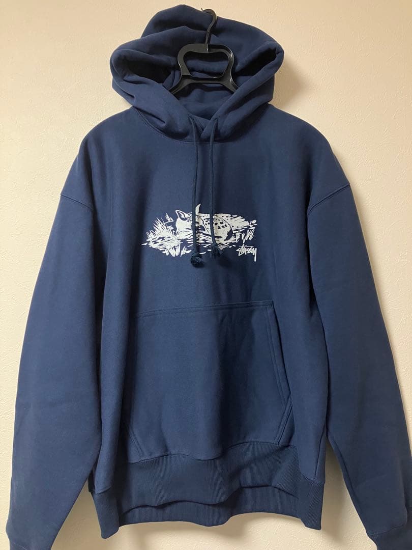 Stussy パーカー　ステューシー　FAWNHOODIE ネイビー Lサイズ