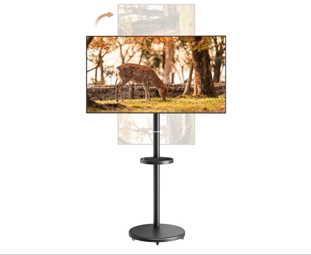 テレビスタンド 13~43インチ 耐荷重15kg 縦横回転 VESA 高さ調節