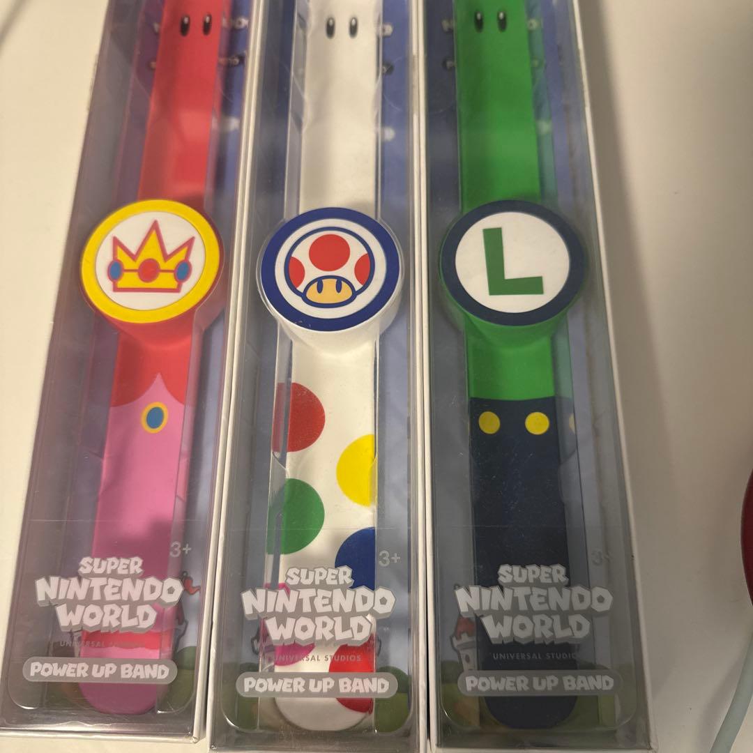 パワーアップバンド キノピオ ピーチ姫 ルイージ3本USJ ニンテンドーワールド