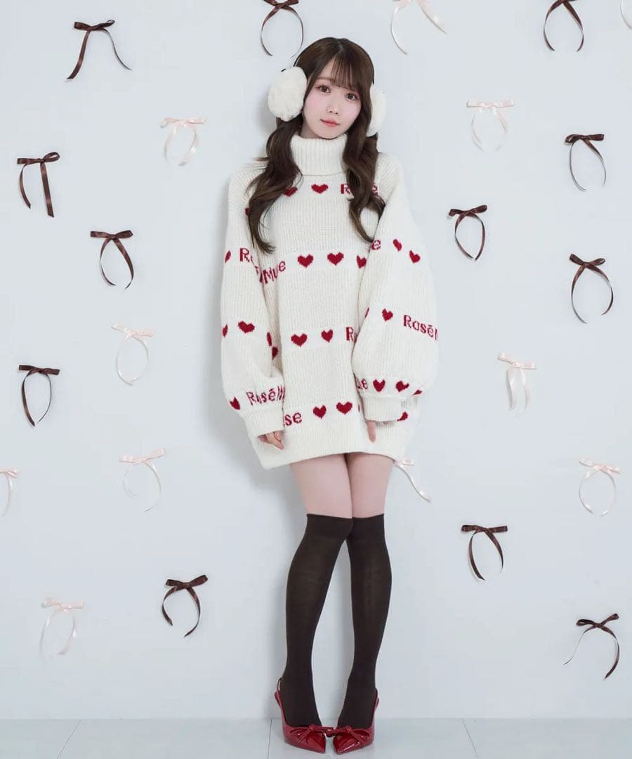 Rosé Muse heart JQ T/N knit