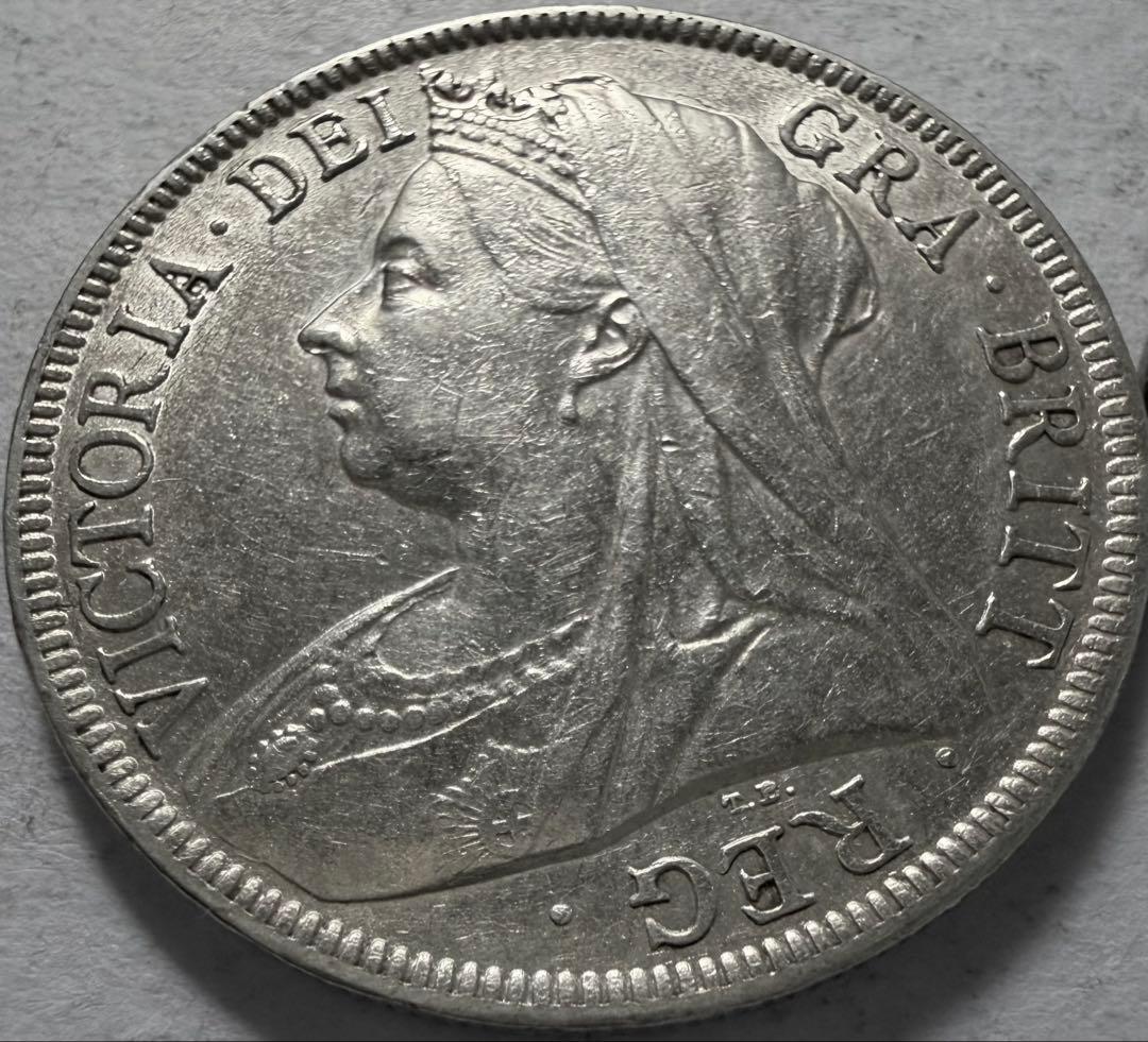 S*y様 1899年英国ヴィクトリア女王 ハーフクラウン銀貨