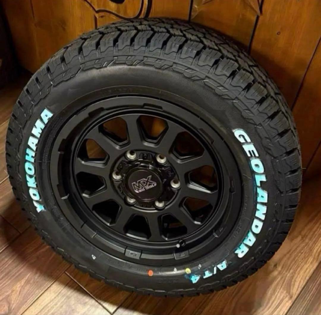 16インチ⭐️ハイエース用⭐️ヨコハマAT4✨⭐️車検対応⭐️マットブラック⭐️新品