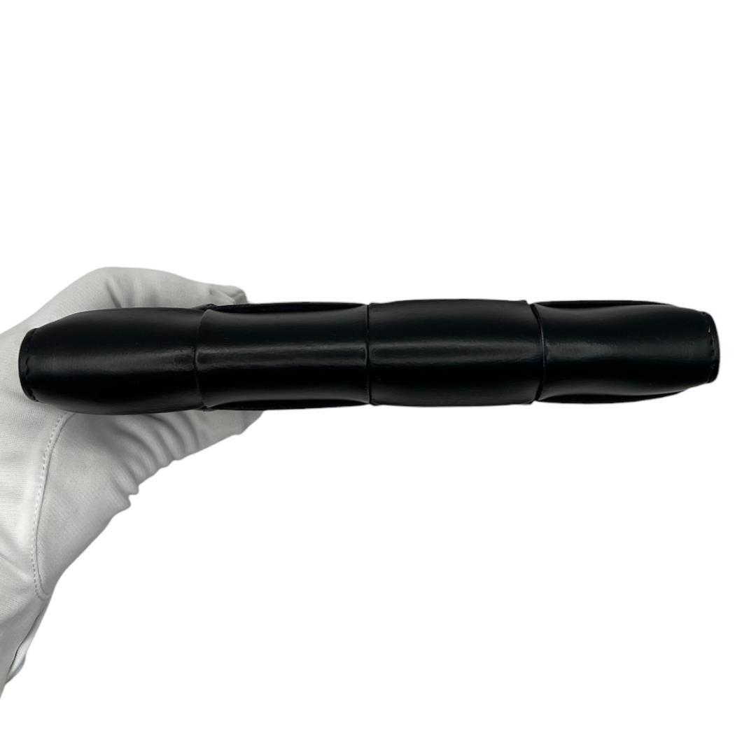 ポッキー　BOTTEGA VENETA カセット 黒 長財布 ★RFID付