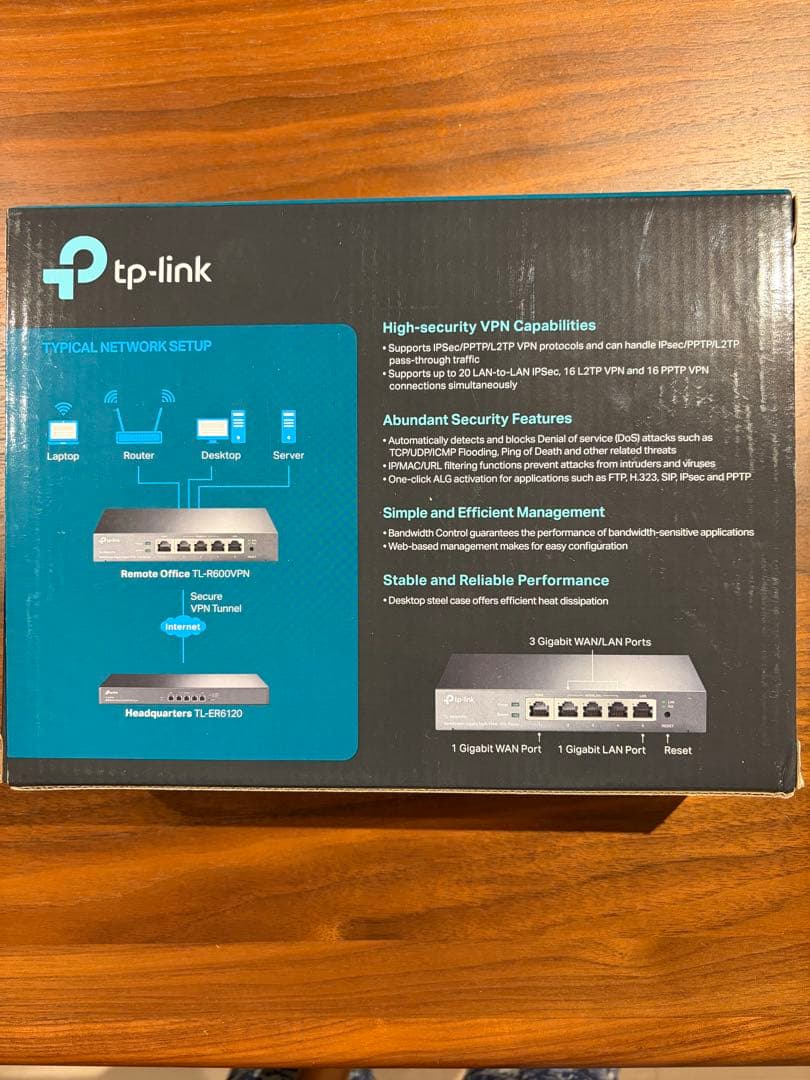 【tp-link】ギガビット マルチWAN VPNルーター