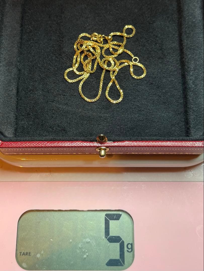 K18(18金/Au750) ネックレス 5g 長さMax55cm(調整可能)