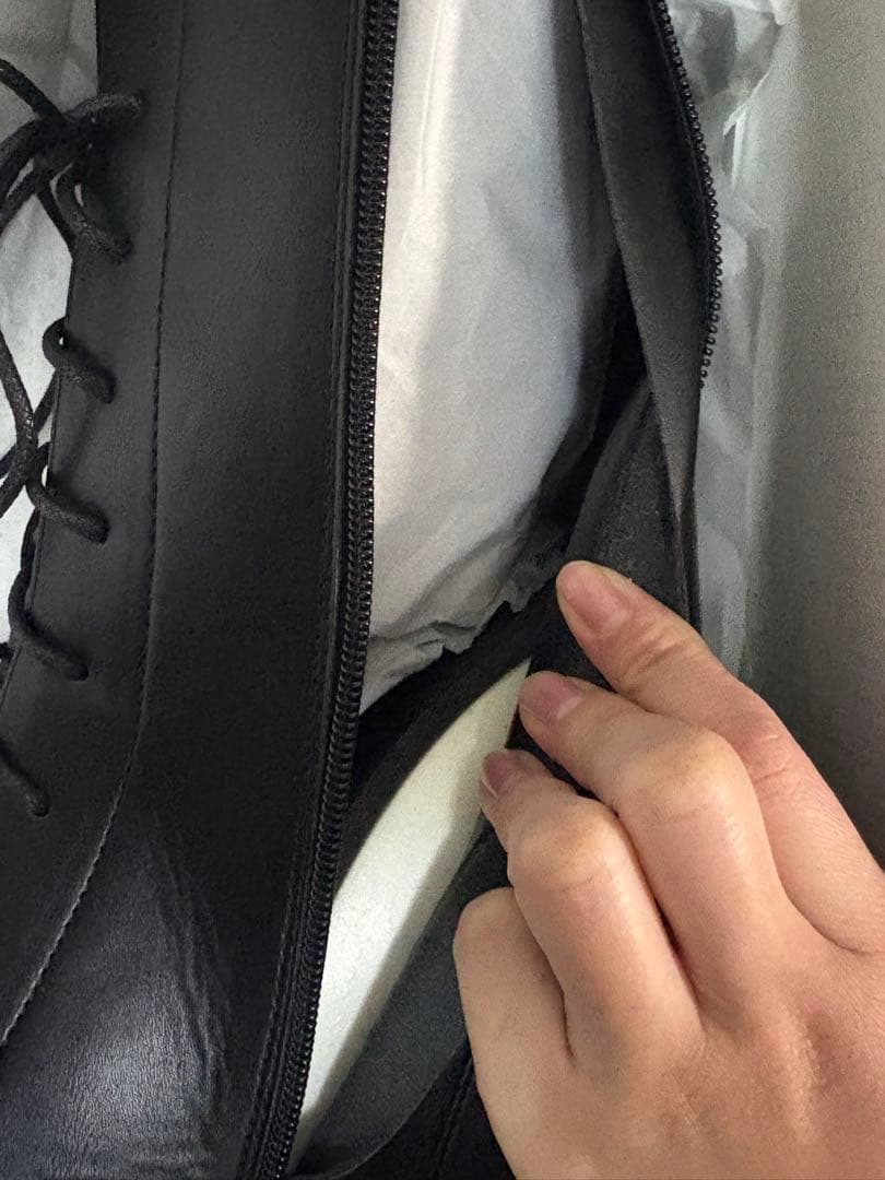 20cm盛れる厚底ブーツ/インヒール/24〜25cm/シークレットシューズ