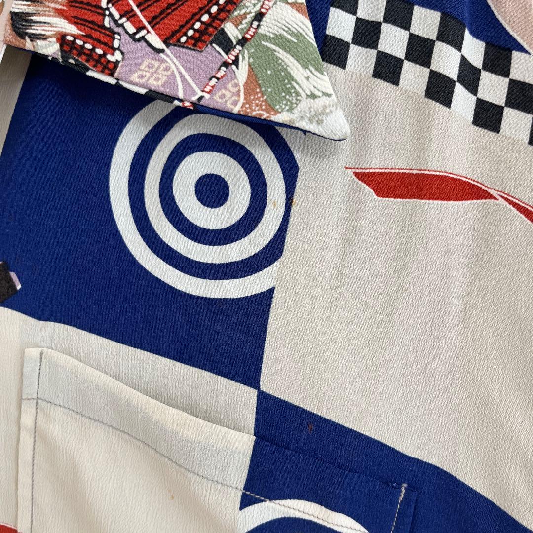 メ*ト様 sunsurf MUSASHIYA 和柄 縮緬　アロハシャツ