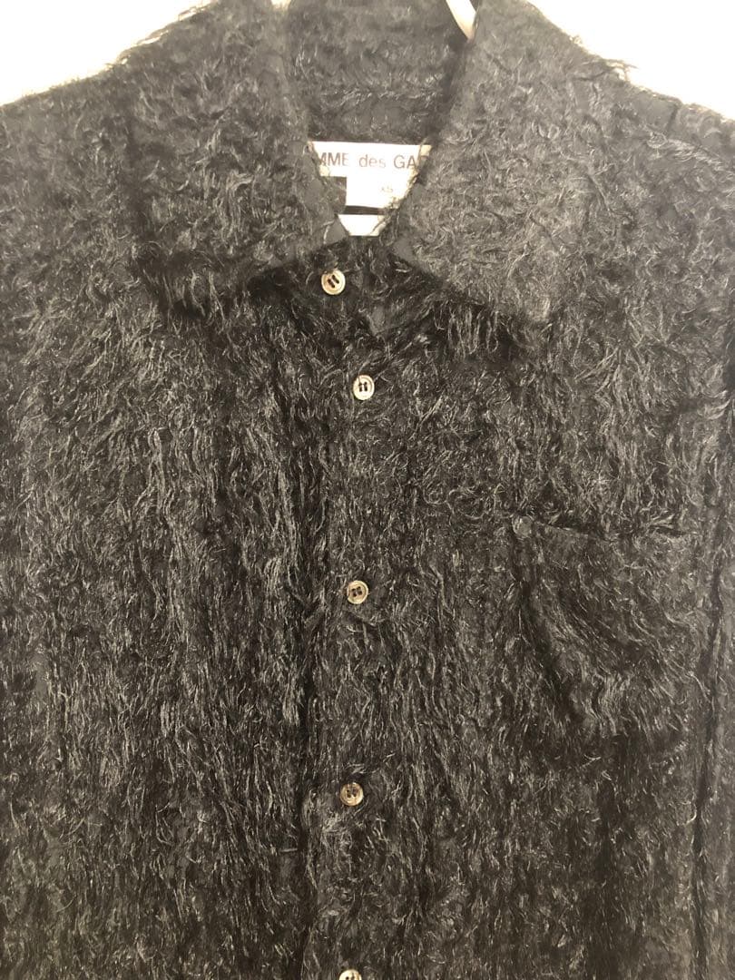 Comme des Garçons 2022 シャギーシャツ ブラック 長袖