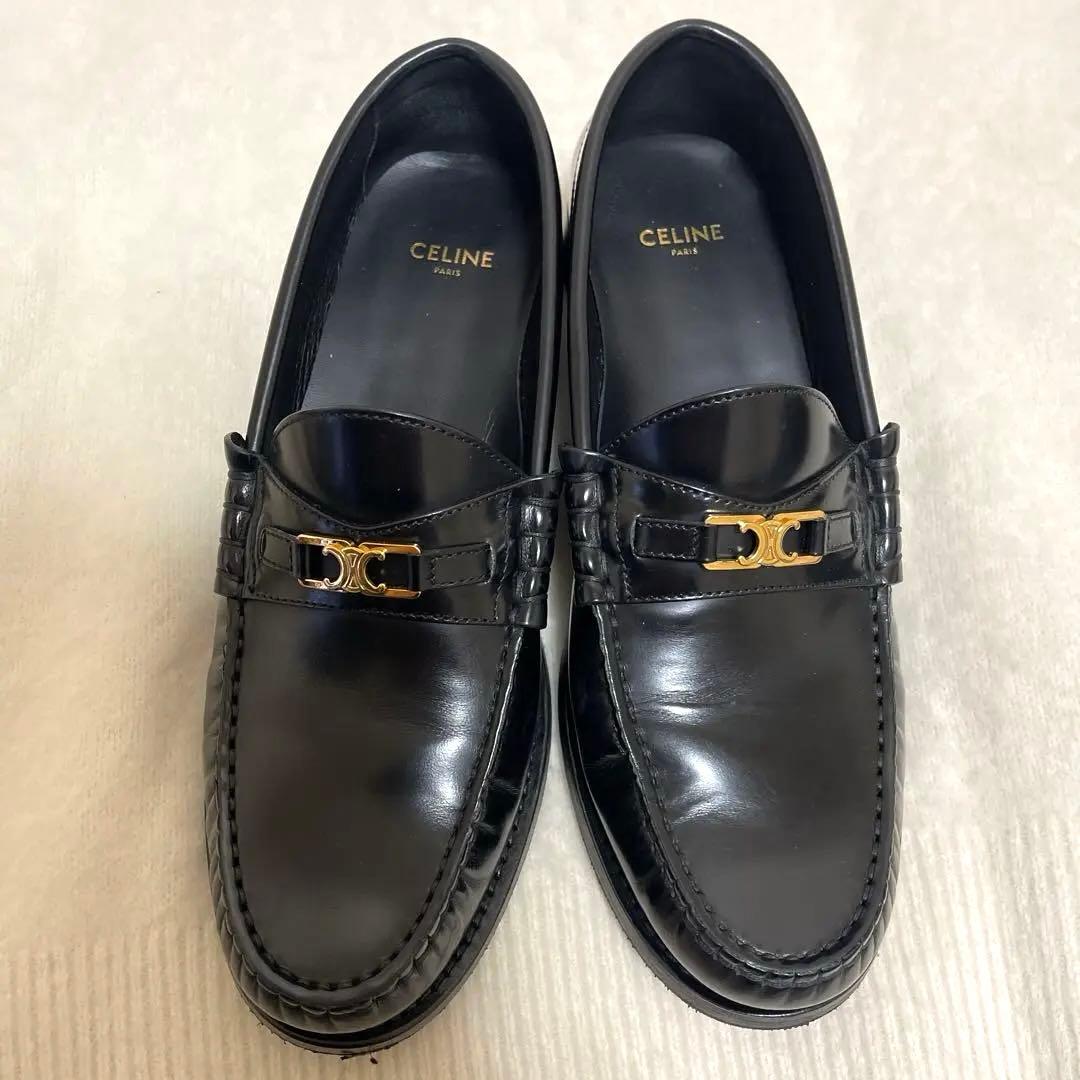 CELINE セリーヌ ルコ ローファー 本革 レザー トリオンフ(24.5