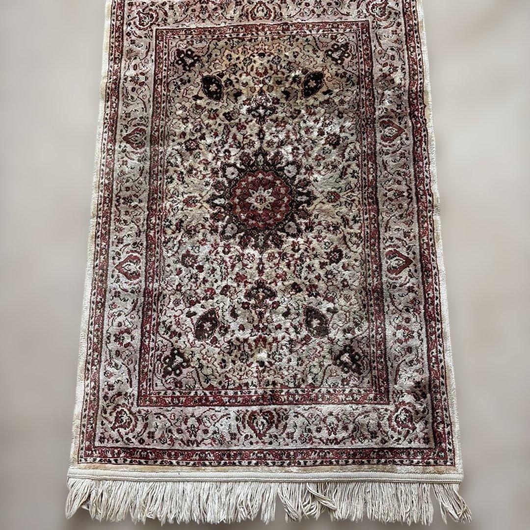 くぬ様 ビンテージシルクラグ★アンティークペルシャ絨毯