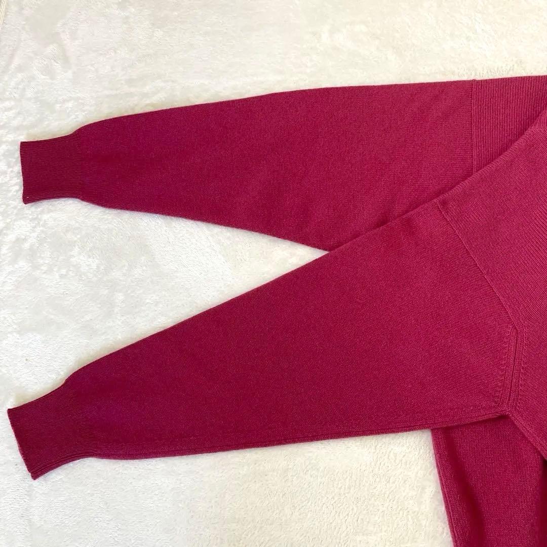 バランタイン BALLANTYNE カシミヤ100%ニットカーデ 42 ピンク系