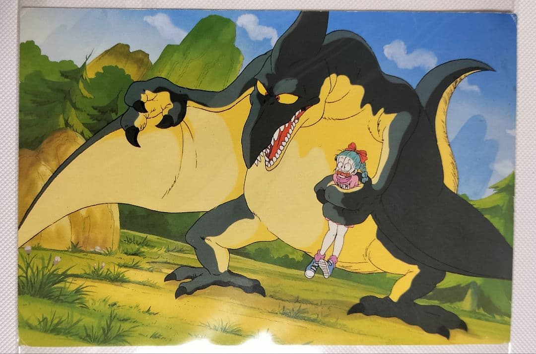 ドラゴンボール ポストカード　ブルマ　プテラノドン