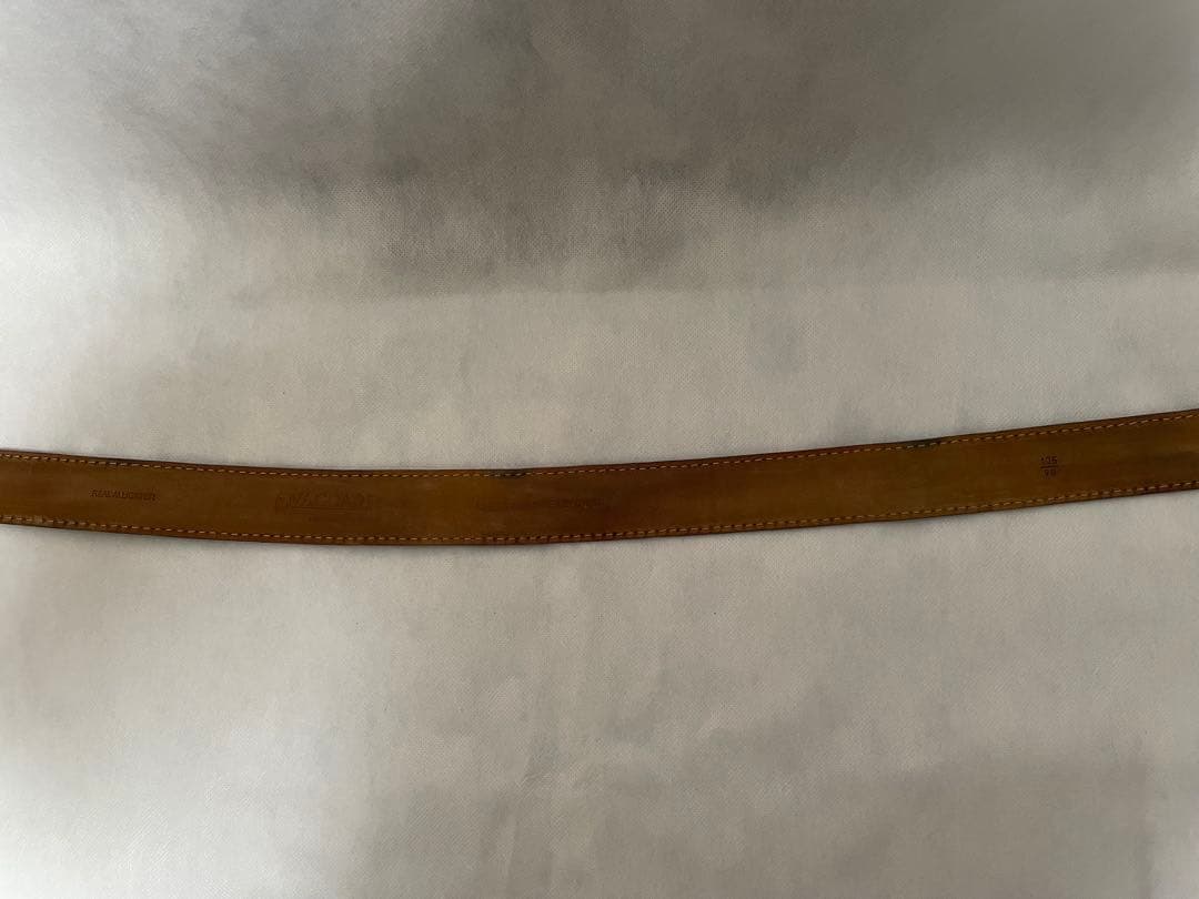 ① VACCARI　ヴァッカーリ　クロコダイル　クロコ　ベルト　ネイビー