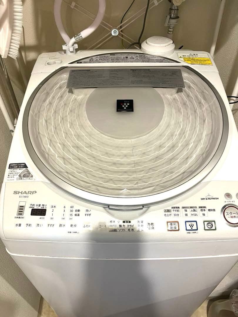 送料込　SHARP 8kg 縦型　全自動洗濯機 乾燥機能付　本体　2012年製