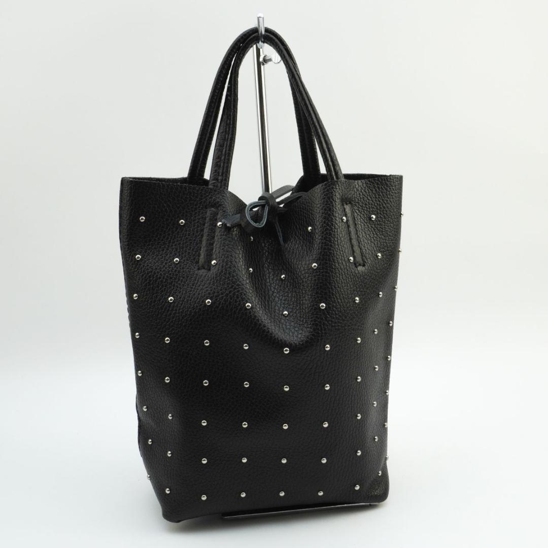 MARLON FIRENZE 2wayスタッズレザーバッグ ブラック@KH50