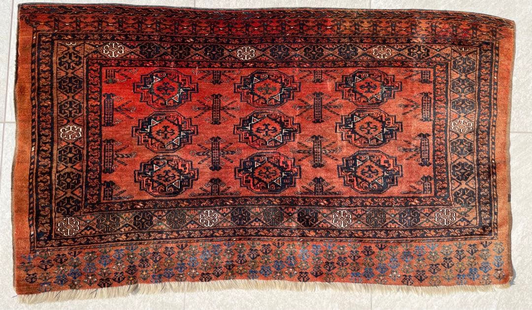 セミアンティーク　トルクメン エルサリ族　トライバルラグ　絨毯