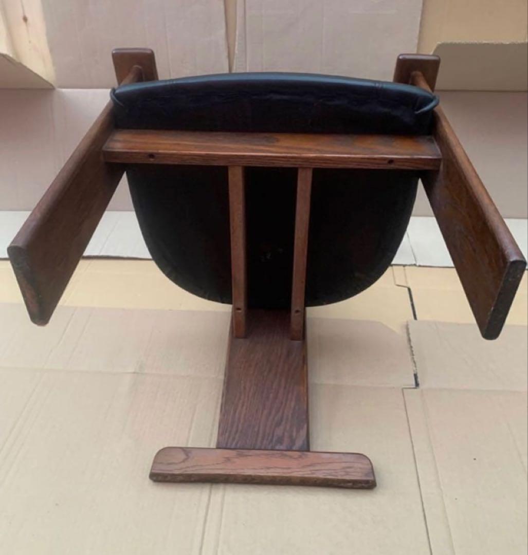 ①NAGANO 本革 ダイニングチェア アームチェア