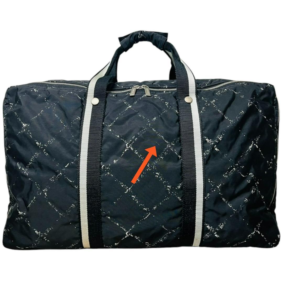 【美品】CHANEL 旧トラベルライン ボストンバッグ 大容量 旅行 黒 出張