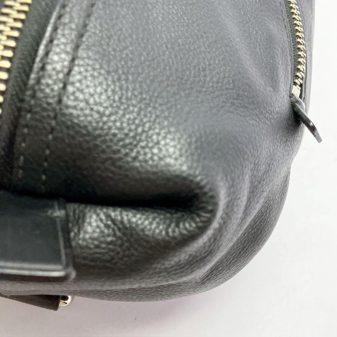 3427○ COACH ブラック レザー ボディバッグ