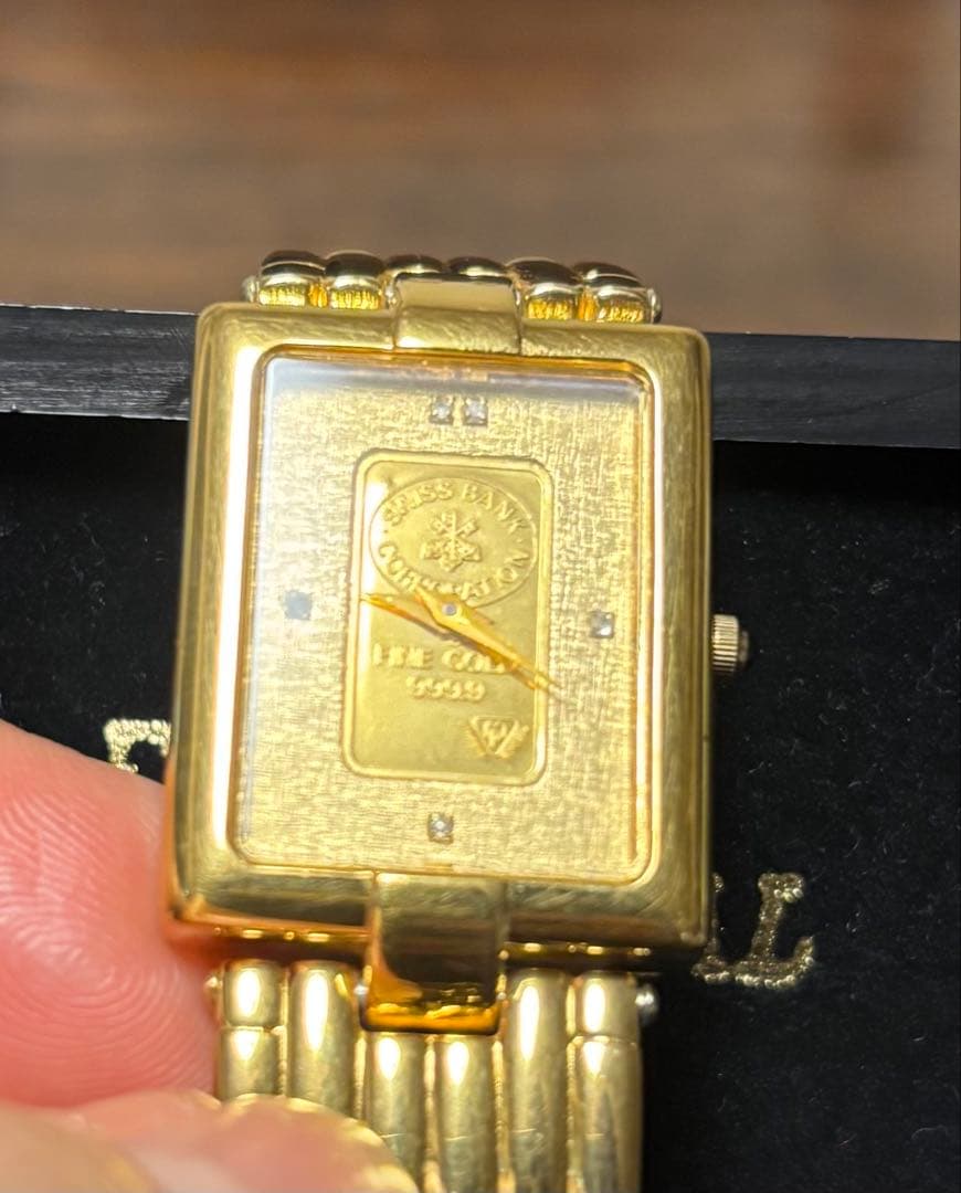 Elgin 腕時計 24金 ダイヤモンド 鑑定書等付き 未使用