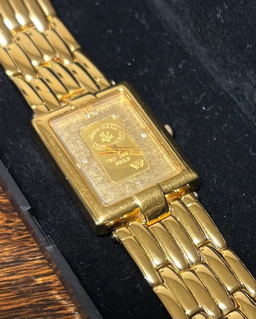 Elgin 腕時計 24金 ダイヤモンド 鑑定書等付き 未使用