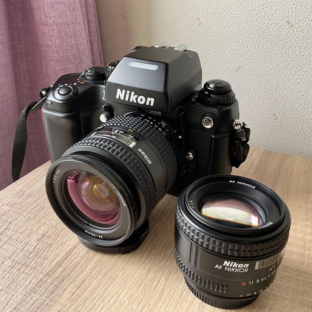 Nikon F4 AF ５０mm f1.4 Af24-50mmレンズ付き