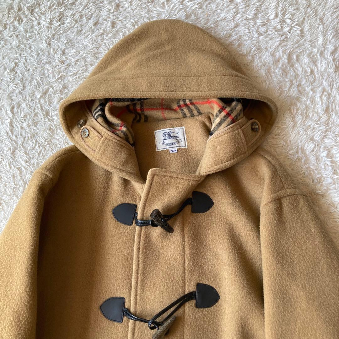 美品✨バーバリー　ウール100 %ゆったりダッフルコート ノバチェック キャメル