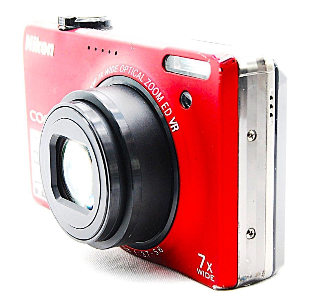 【動作確認済】Nikon Coolpix S6000 レッド バッテリー充電器付