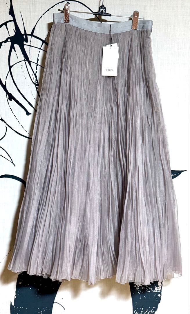ebure エブール 完売 シアーオーガンジープリーツ スカート 新品タグ付