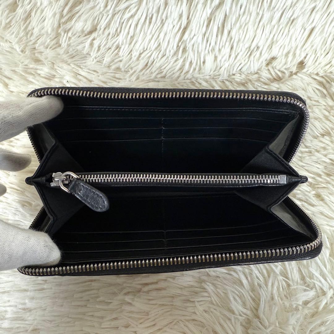 バーバリー Burberry ラウンドファスナー長財布 TBモノグラム エンボス