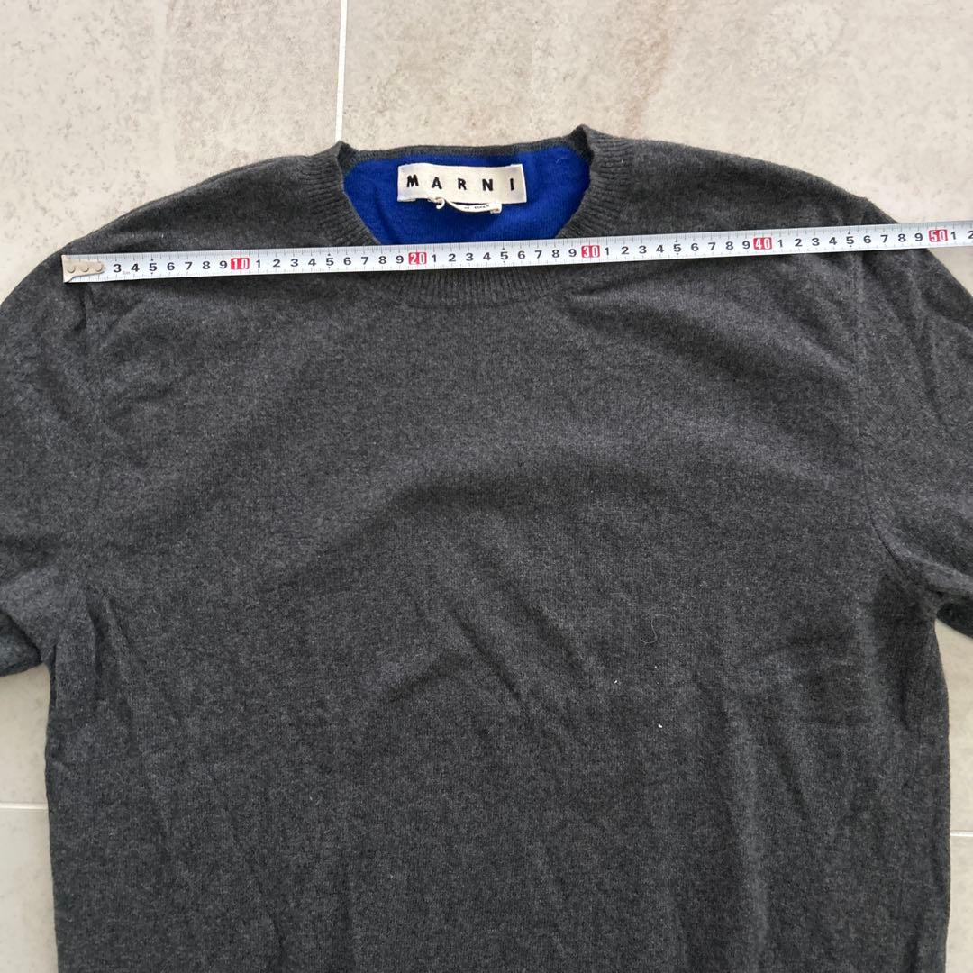 MARNI 伊製 配色裏地ニット グレー 50 初期タグ