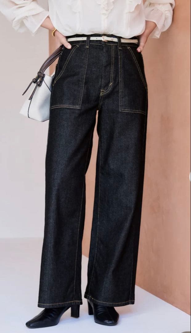 cohina 【SOMETHINGコラボ】ベイカーストレートデニム