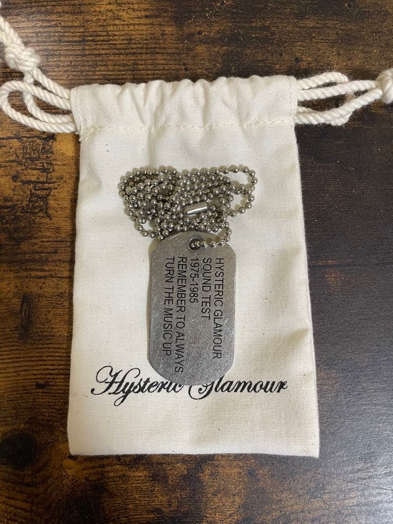 ヒステリックグラマー ドックタグ ネックレス ボールチェーン