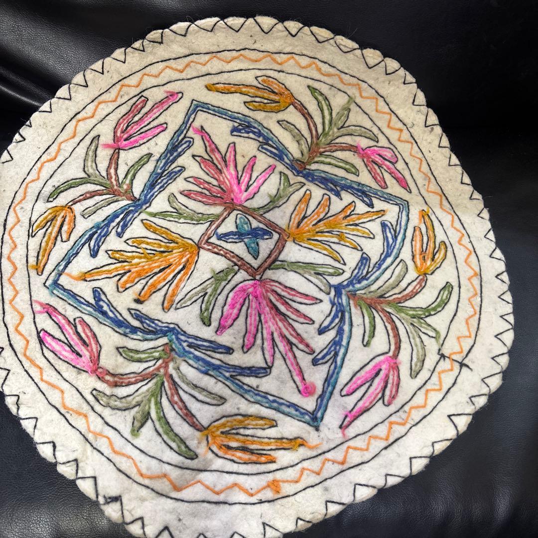 Bフライデーセール　 ナムダ円形ラグ　57センチ　サマー